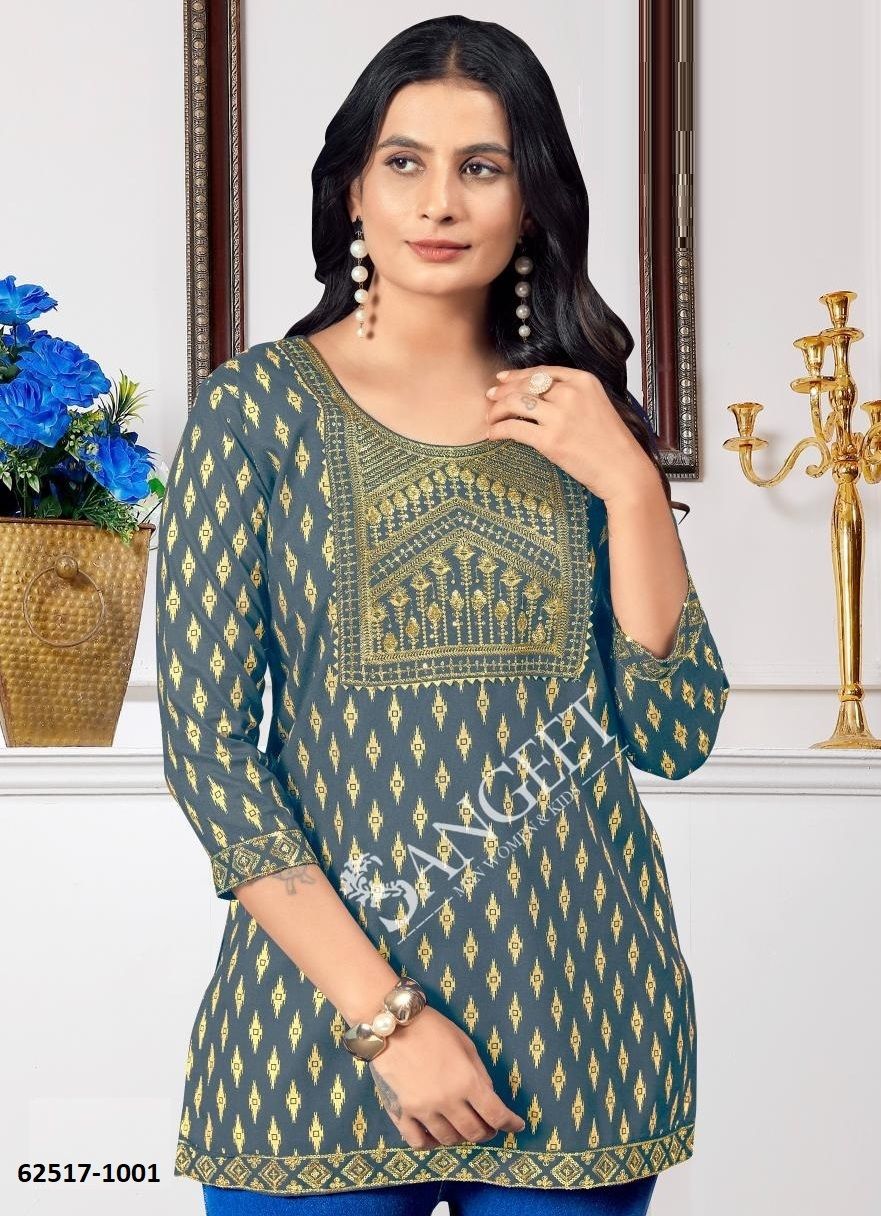 VAMIKA 2 - Catalog # 62517 (Set of 8 Readymade Women's Kurtis / Tops) by Sangeet VAMIKA 2 - Catalog # 62517 (Set of 8 Readymade Women's Kurtis / Tops) by Sangeet