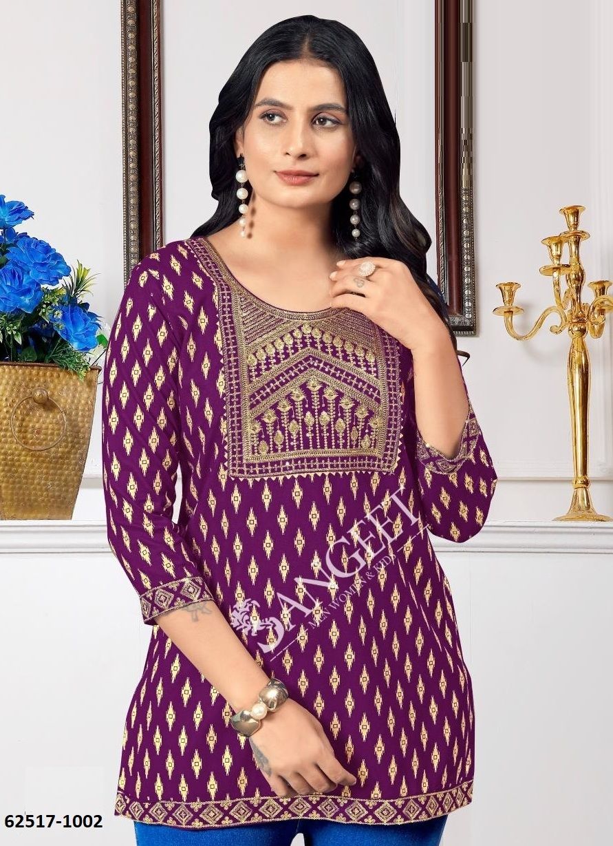 VAMIKA 2 - Catalog # 62517 (Set of 8 Readymade Women's Kurtis / Tops) by Sangeet VAMIKA 2 - Catalog # 62517 (Set of 8 Readymade Women's Kurtis / Tops) by Sangeet
