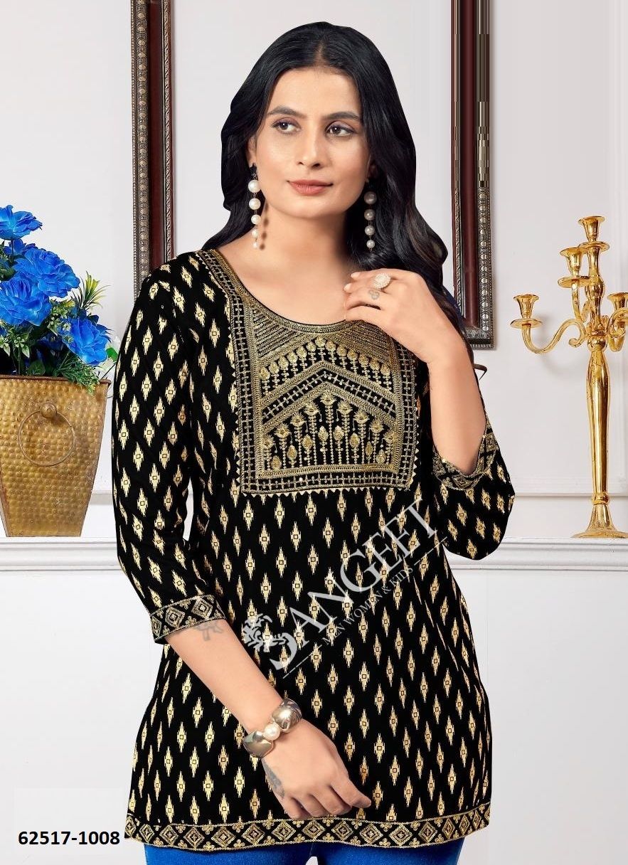 VAMIKA 2 - Catalog # 62517 (Set of 8 Readymade Women's Kurtis / Tops) by Sangeet VAMIKA 2 - Catalog # 62517 (Set of 8 Readymade Women's Kurtis / Tops) by Sangeet