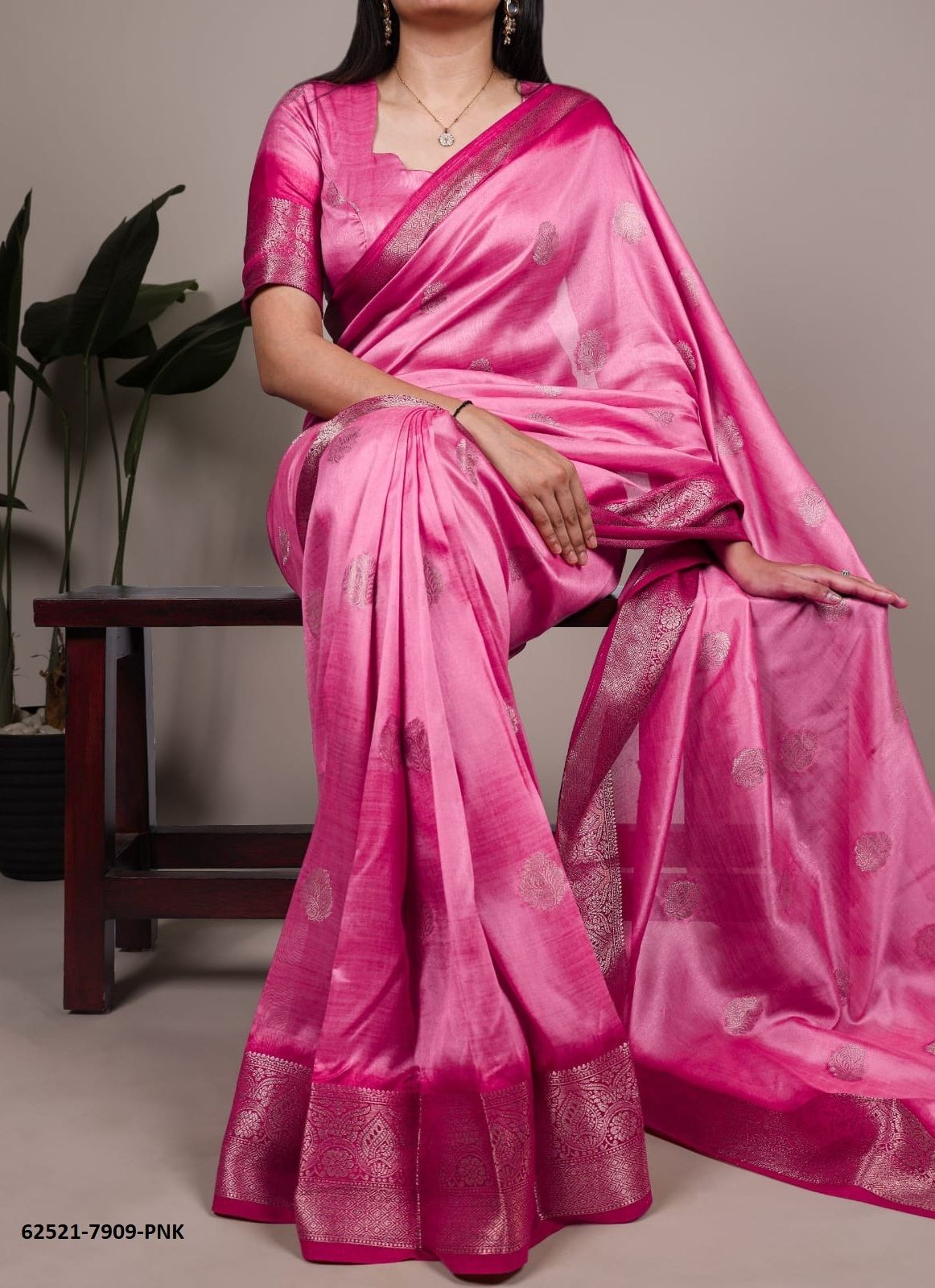 SILK ZARI WEAVING SERIES 7909 - Catalog # 62521 (Set of 4 Sarees) by Desi Muse