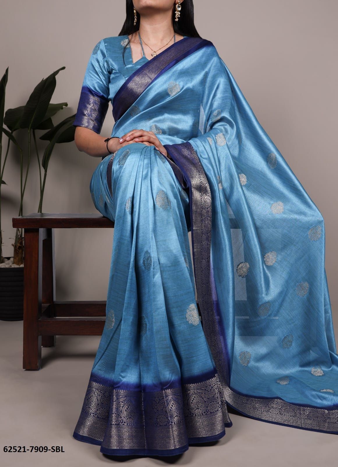SILK ZARI WEAVING SERIES 7909 - Catalog # 62521 (Set of 4 Sarees) by Desi Muse