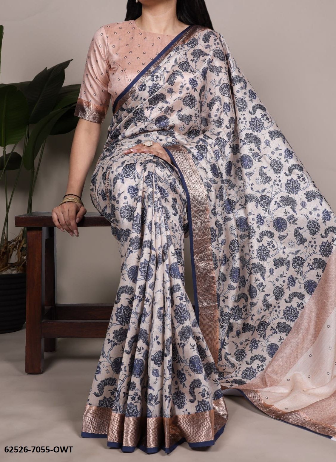 TUSSER SILK SERIES 7055 - Catalog # 62526 (Set of 4 Sarees) by Aabharan TUSSER SILK SERIES 7055 - Catalog # 62526 (Set of 4 Sarees) by Aabharan