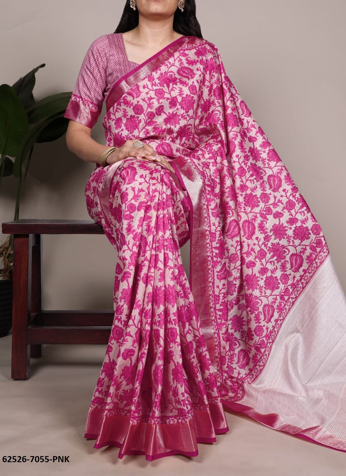 TUSSER SILK SERIES 7055 - Catalog # 62526 (Set of 4 Sarees) by Aabharan TUSSER SILK SERIES 7055 - Catalog # 62526 (Set of 4 Sarees) by Aabharan