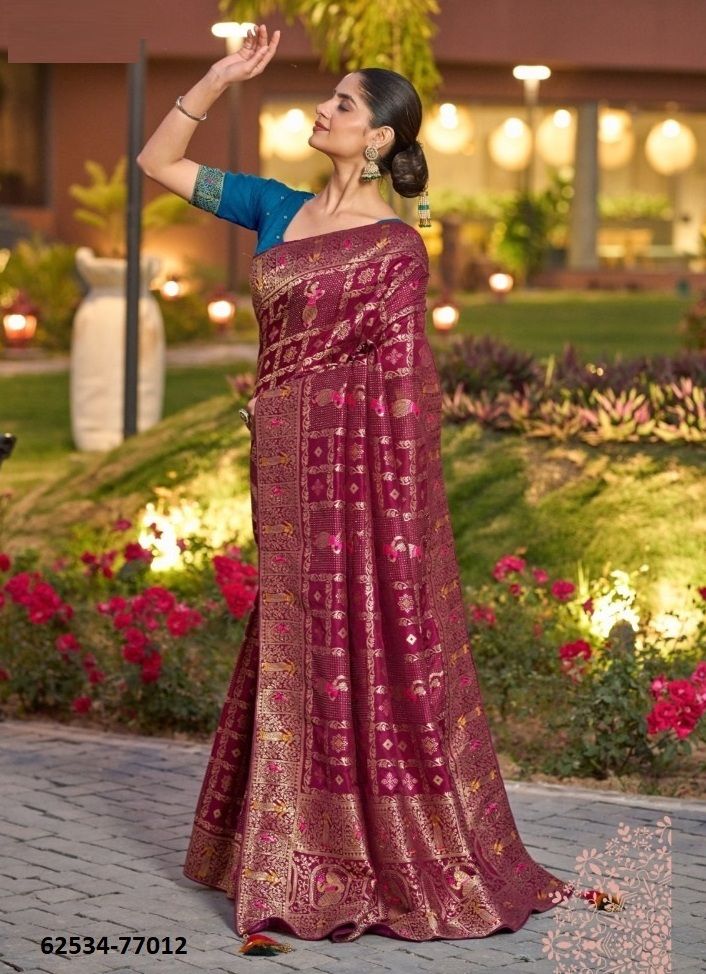 DOLENZA 3 - Catalog # 62534 (Set of 5 Sarees) by S-Ethnic Lifestyle