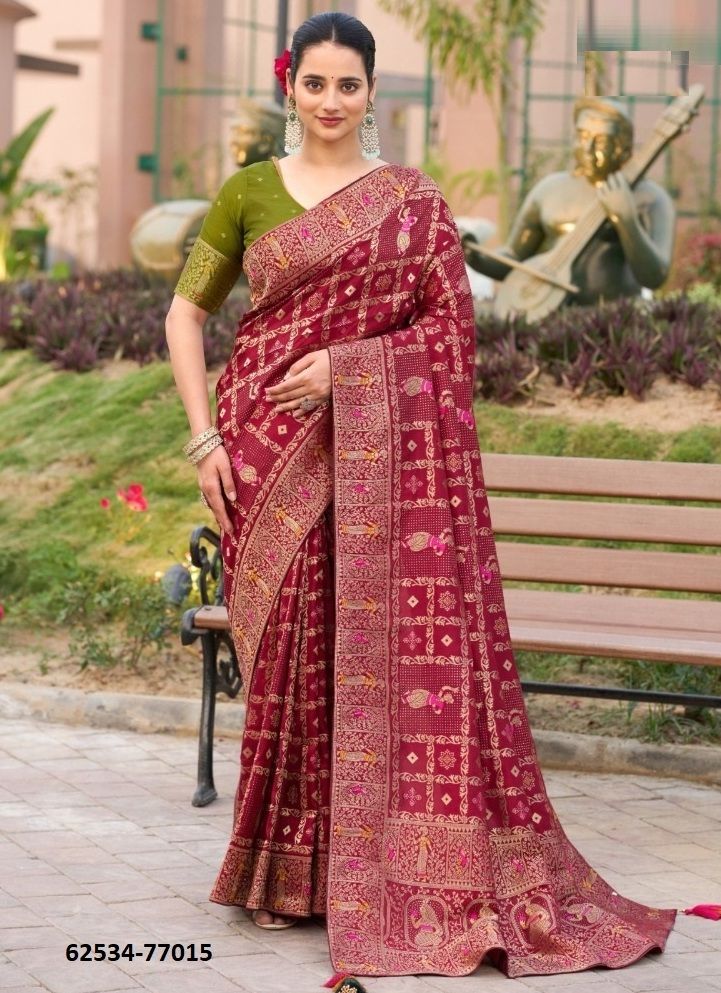 DOLENZA 3 - Catalog # 62534 (Set of 5 Sarees) by S-Ethnic Lifestyle