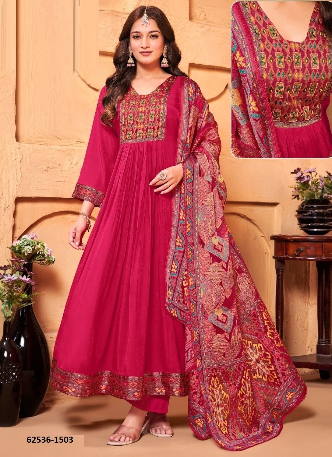 RANG RASIYA - Catalog # 62536 (Set of 4 SIZE-SETS [Readymade Salwar Suits]) by Tunic House