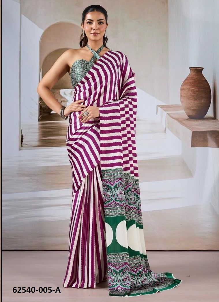 PURE AJRAKH PRINT 5 - Catalog # 62540 (Set of 6 Sarees) by Rajtex Fabrics PURE AJRAKH PRINT 5 - Catalog # 62540 (Set of 6 Sarees) by Rajtex Fabrics