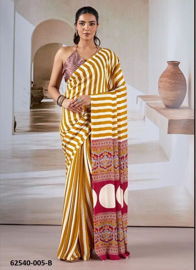 PURE AJRAKH PRINT 5 - Catalog # 62540 (Set of 6 Sarees) by Rajtex Fabrics PURE AJRAKH PRINT 5 - Catalog # 62540 (Set of 6 Sarees) by Rajtex Fabrics
