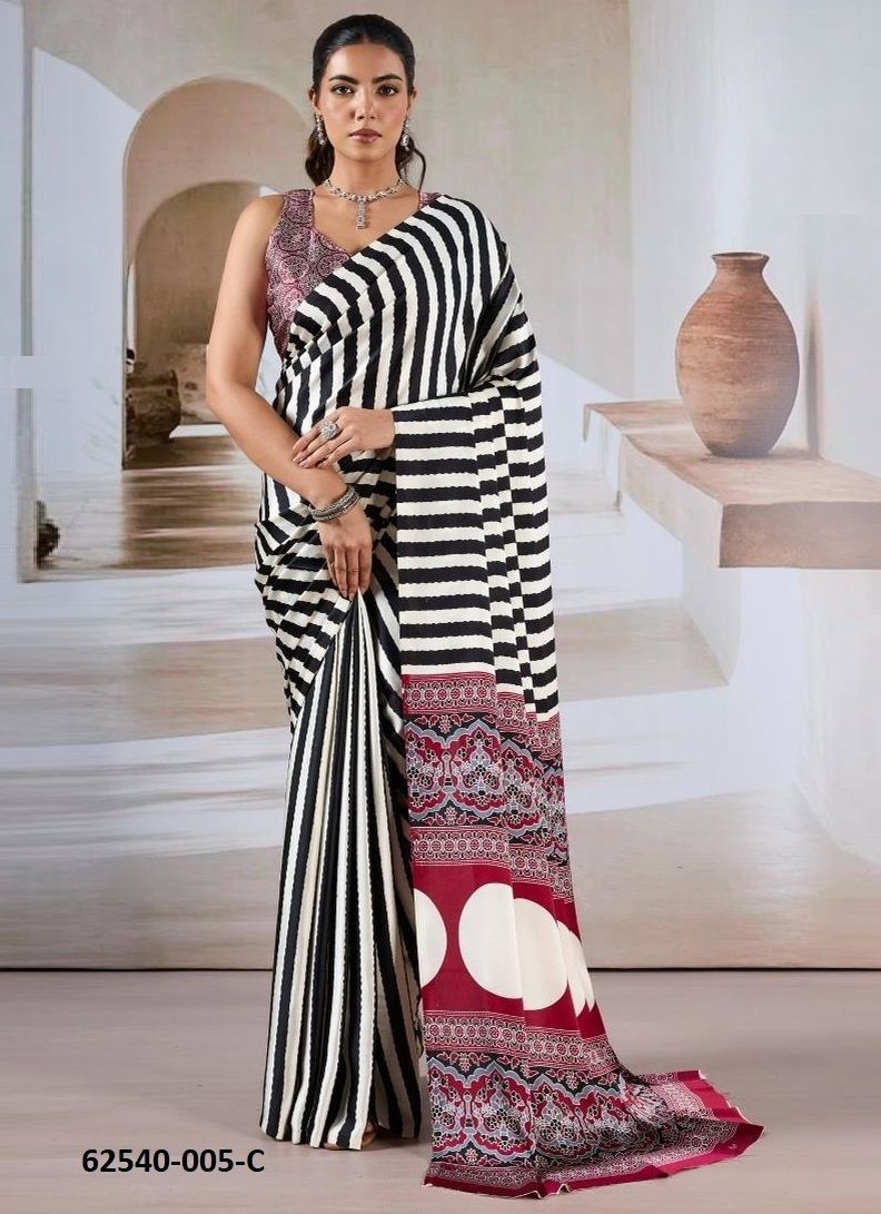 PURE AJRAKH PRINT 5 - Catalog # 62540 (Set of 6 Sarees) by Rajtex Fabrics PURE AJRAKH PRINT 5 - Catalog # 62540 (Set of 6 Sarees) by Rajtex Fabrics