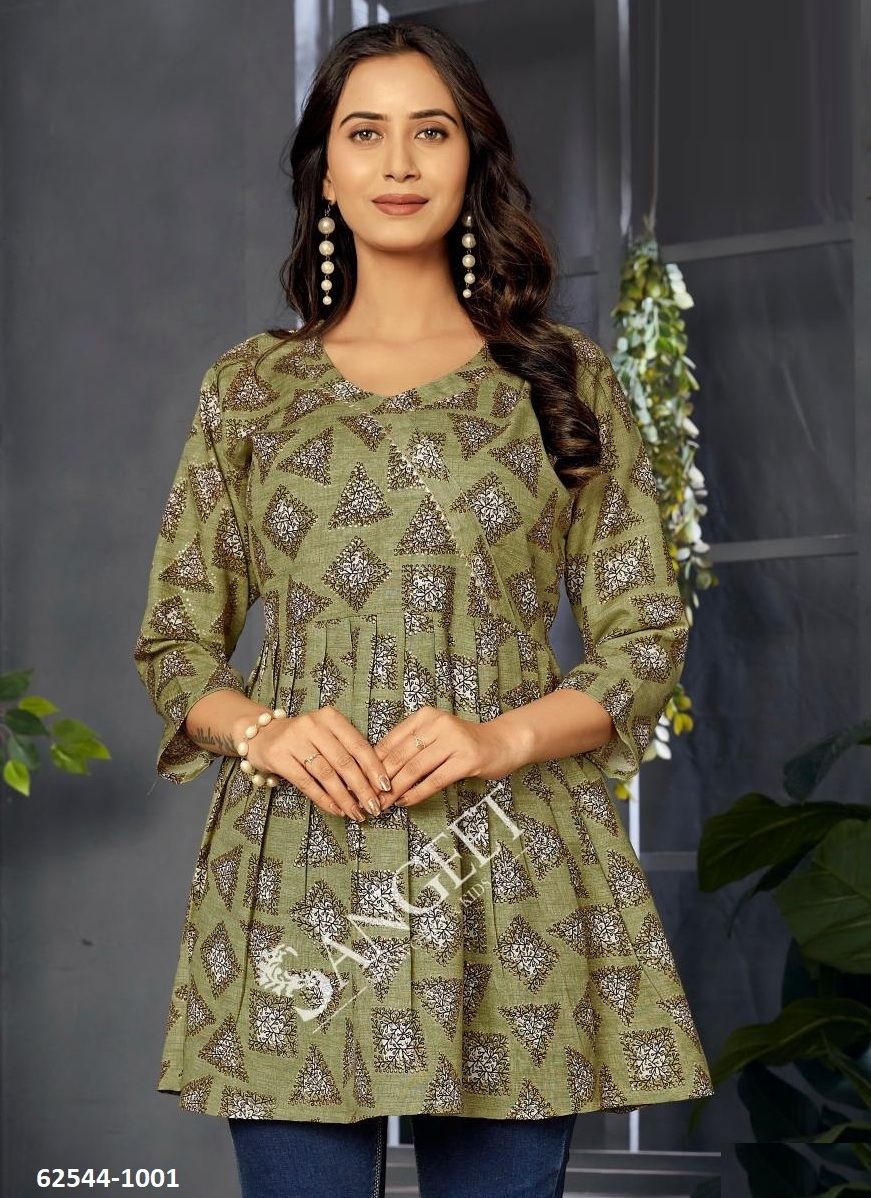 RANGOLI 2 - Catalog # 62544 (Set of 4 Readymade Women's Kurtis / Tops) by Sangeet RANGOLI 2 - Catalog # 62544 (Set of 4 Readymade Women's Kurtis / Tops) by Sangeet