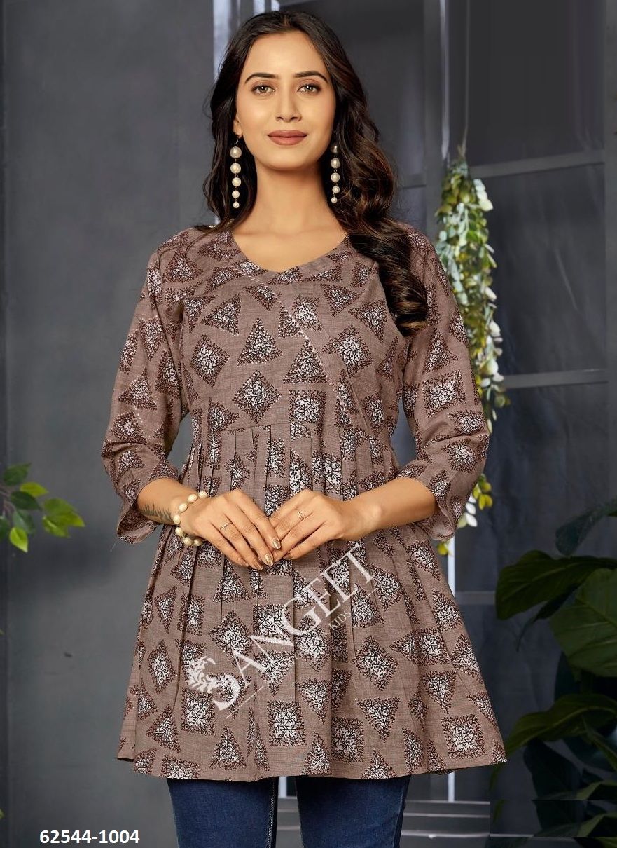 RANGOLI 2 - Catalog # 62544 (Set of 4 Readymade Women's Kurtis / Tops) by Sangeet RANGOLI 2 - Catalog # 62544 (Set of 4 Readymade Women's Kurtis / Tops) by Sangeet