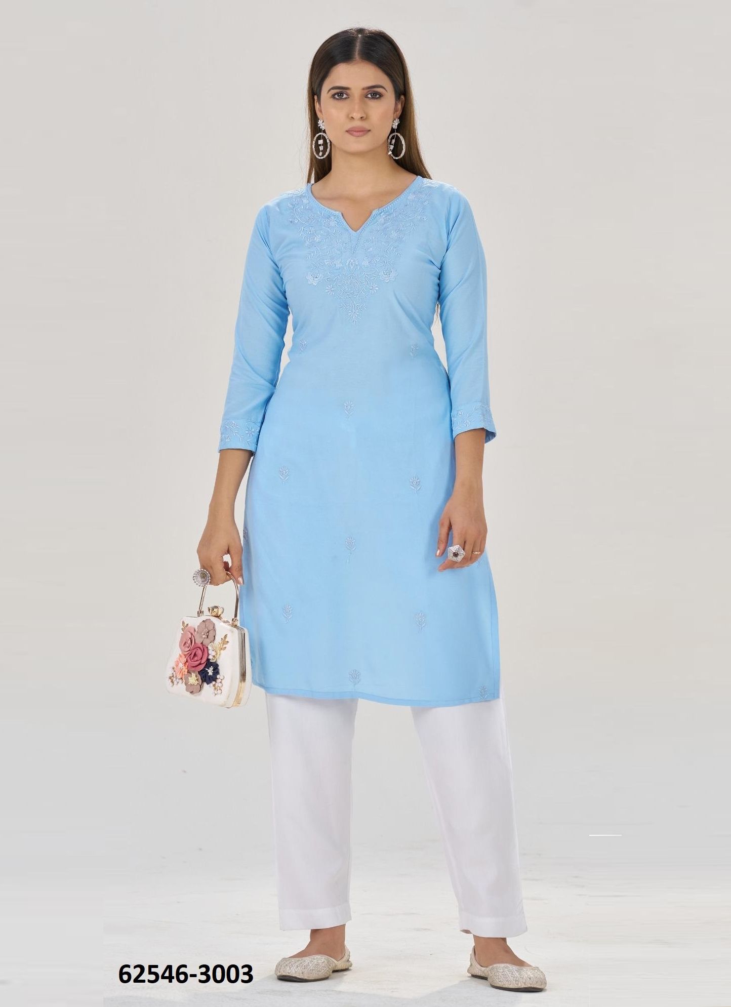 AARADHYA 3 - Catalog # 62546 (Set of 4 Readymade Women's Kurtis / Tops) by Blue Hills