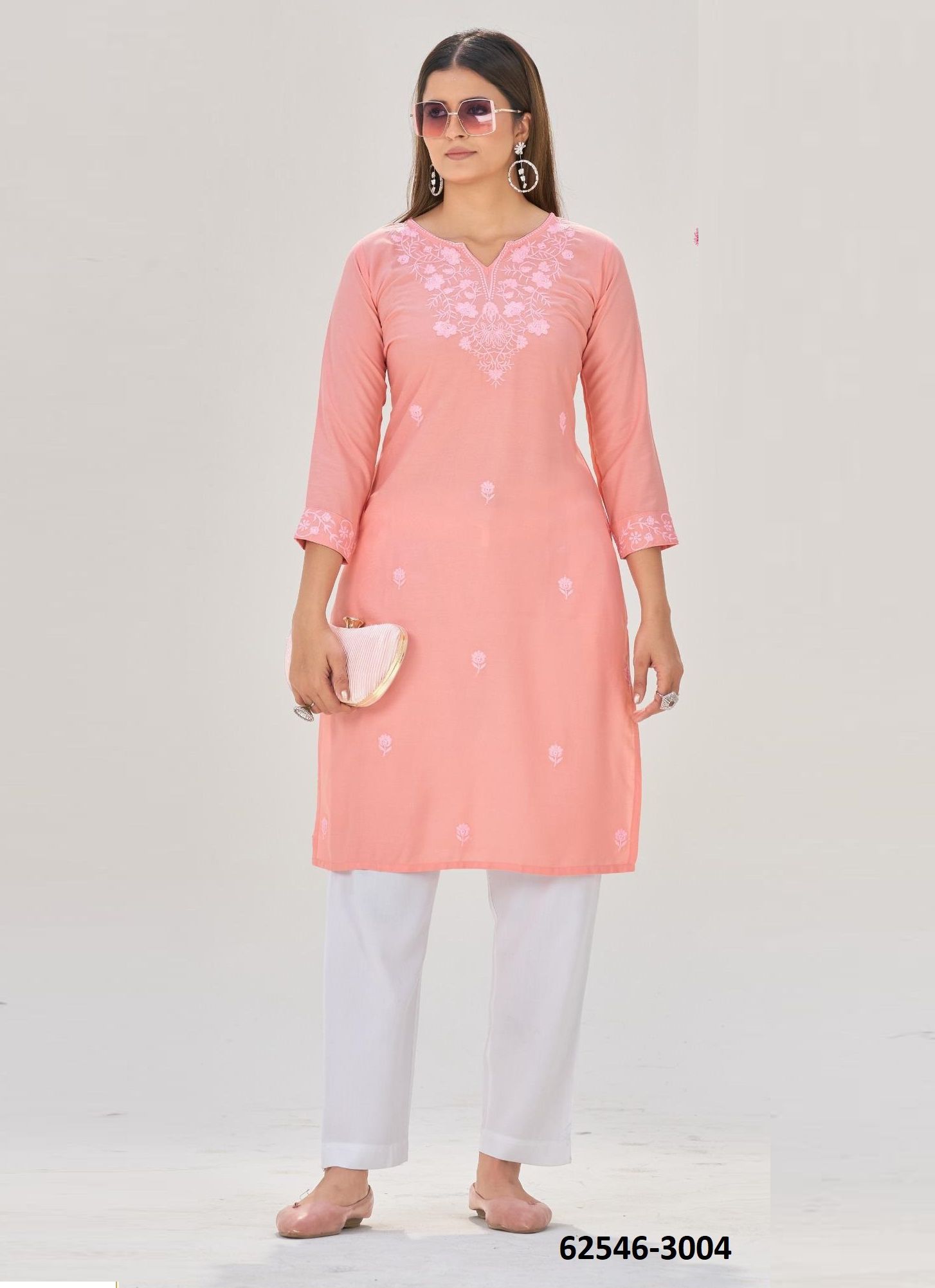 AARADHYA 3 - Catalog # 62546 (Set of 4 Readymade Women's Kurtis / Tops) by Blue Hills