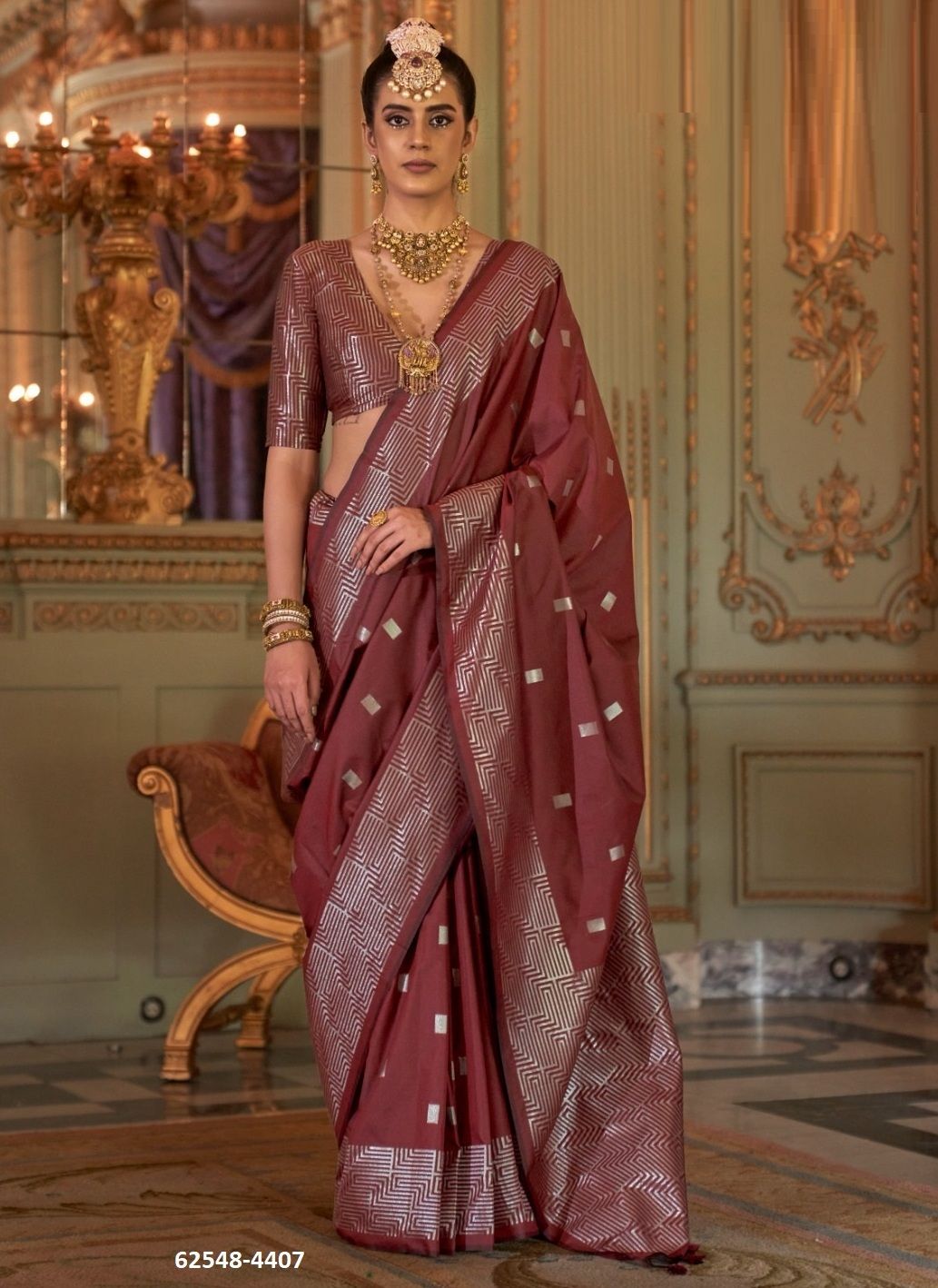 ADBHUT - Catalog # 62548 (Set of 6 Sarees) by Kreshva ADBHUT - Catalog # 62548 (Set of 6 Sarees) by Kreshva