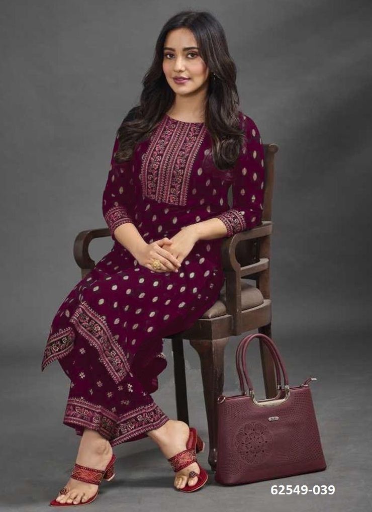 CO-ORD SET SERIES 34-39 - Catalog # 62549 (Set of 6 Tops With Bottoms) by Meheriya CO-ORD SET SERIES 34-39 - Catalog # 62549 (Set of 6 Tops With Bottoms) by Meheriya