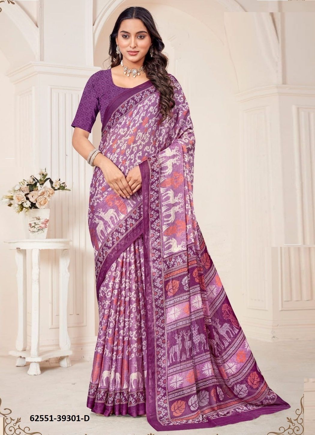 STAR CHIFFON 184 - Catalog # 62551 (Set of 12 Sarees) by Ruchi Sarees