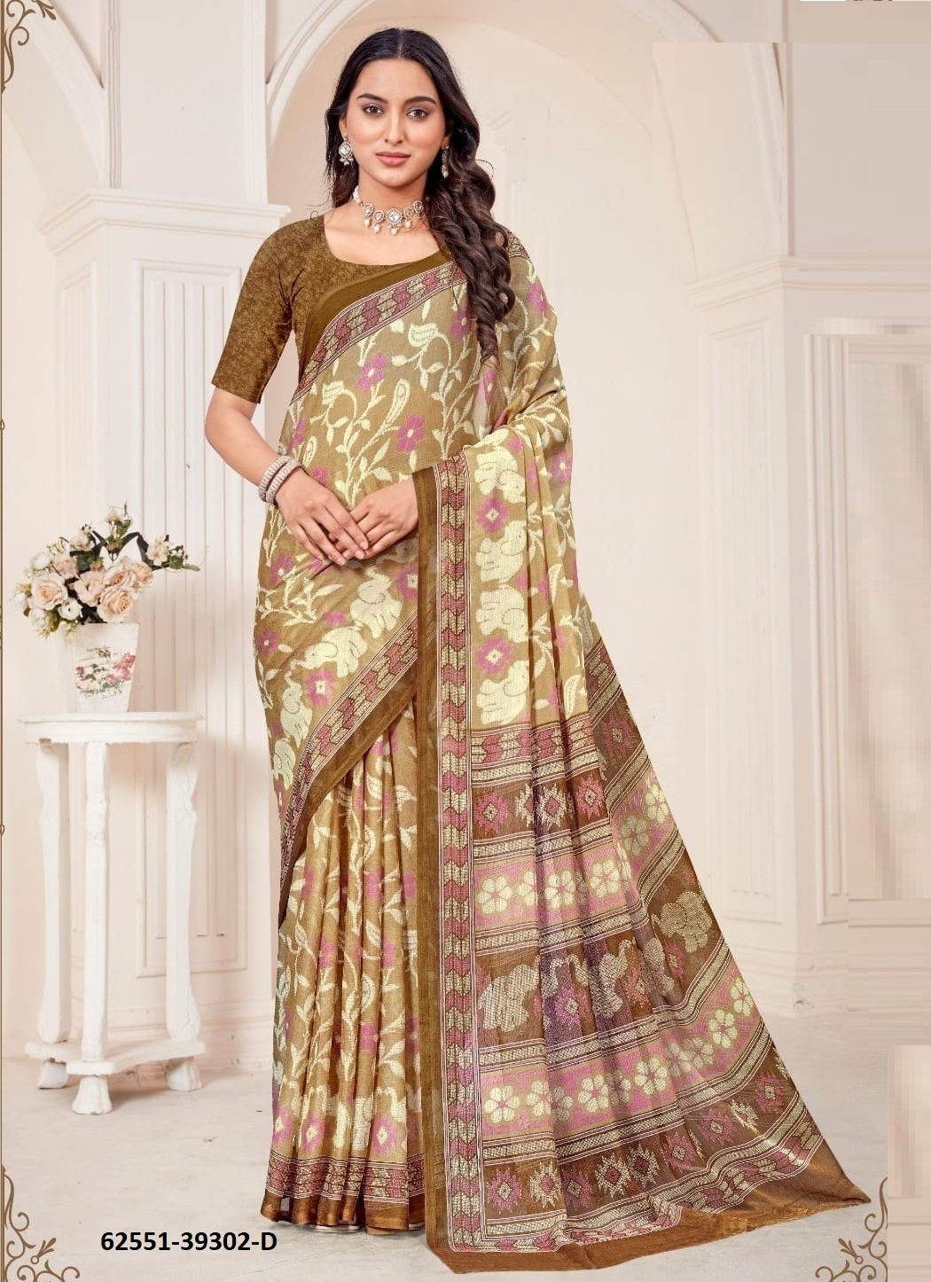 STAR CHIFFON 184 - Catalog # 62551 (Set of 12 Sarees) by Ruchi Sarees