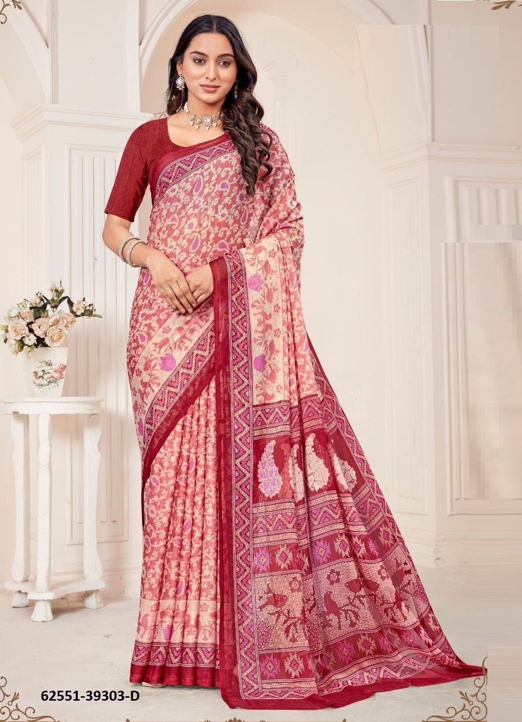 STAR CHIFFON 184 - Catalog # 62551 (Set of 12 Sarees) by Ruchi Sarees
