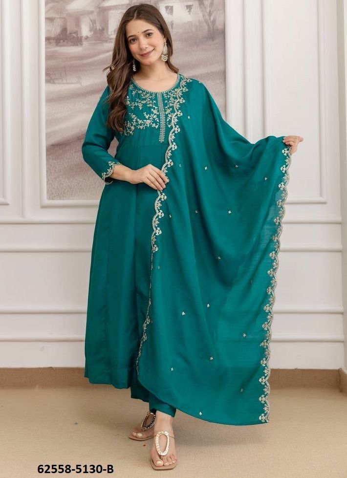 SERIES 5130 - Catalog # 62558 (Set of 4 Readymade Salwar Suits) by Aabharan SERIES 5130 - Catalog # 62558 (Set of 4 Readymade Salwar Suits) by Aabharan