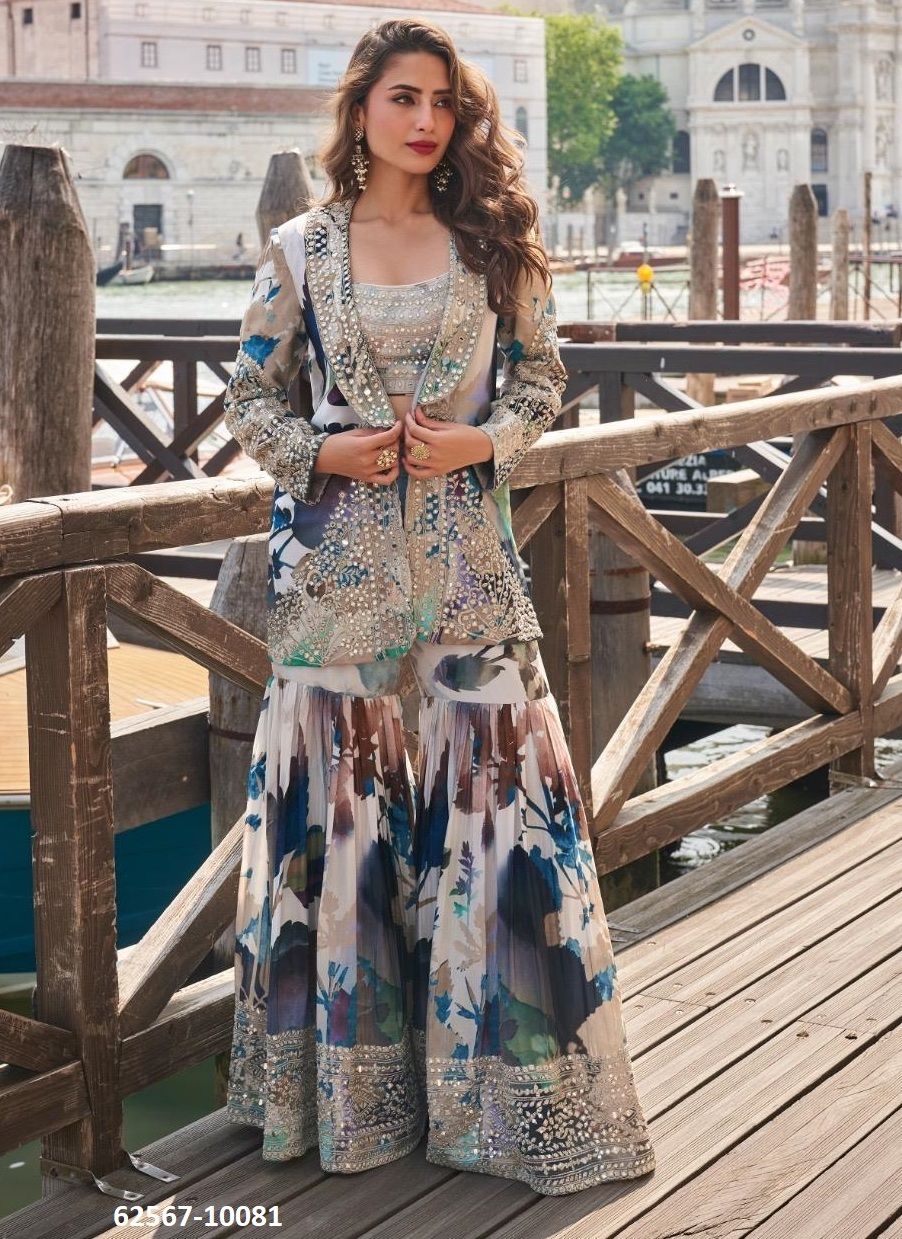 ELNAAZ - Catalog # 62567 (Set of 2 Indo-Western Outfits) by Sayuri Designer