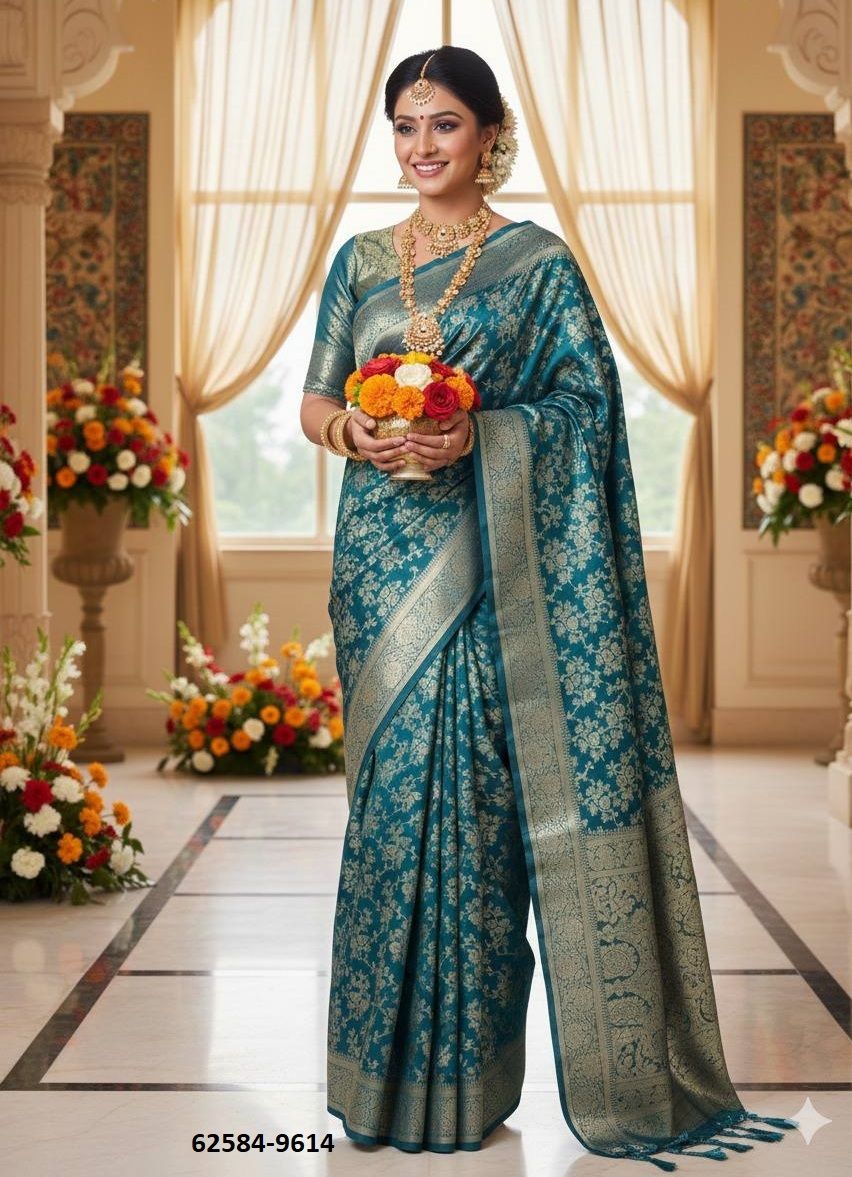 PATTU SILK - Catalog # 62584 (Set of 4 Sarees) by Meheriya PATTU SILK - Catalog # 62584 (Set of 4 Sarees) by Meheriya