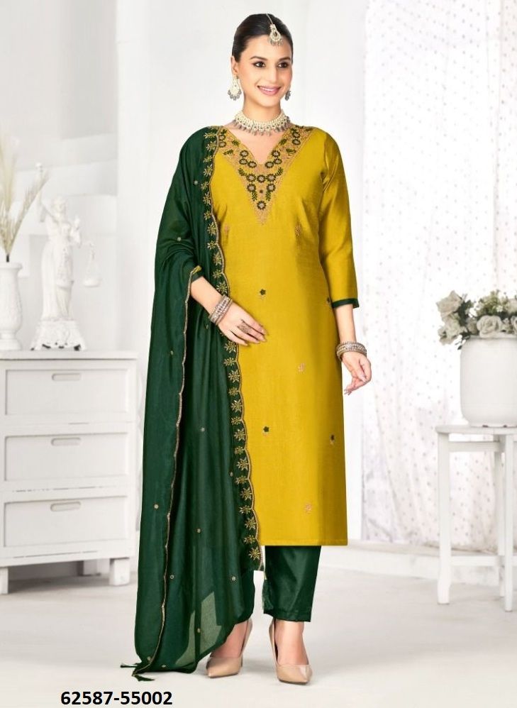 SUNAYANA - Catalog # 62587 (Set of 12 Readymade Salwar Suits) by Meheriya