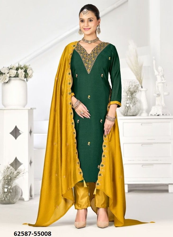 SUNAYANA - Catalog # 62587 (Set of 12 Readymade Salwar Suits) by Meheriya