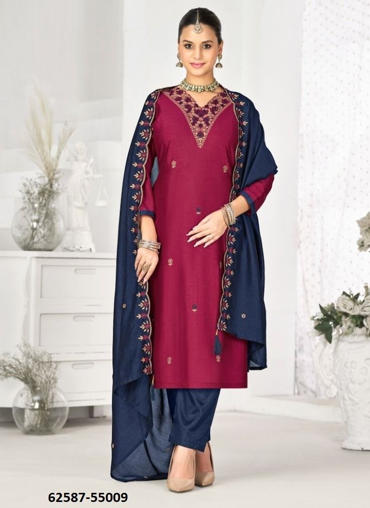 SUNAYANA - Catalog # 62587 (Set of 12 Readymade Salwar Suits) by Meheriya