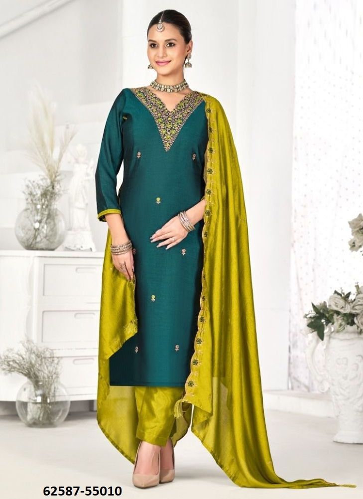 SUNAYANA - Catalog # 62587 (Set of 12 Readymade Salwar Suits) by Meheriya