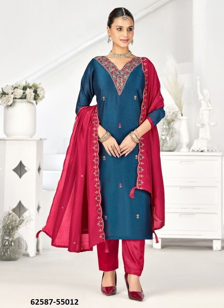 SUNAYANA - Catalog # 62587 (Set of 12 Readymade Salwar Suits) by Meheriya