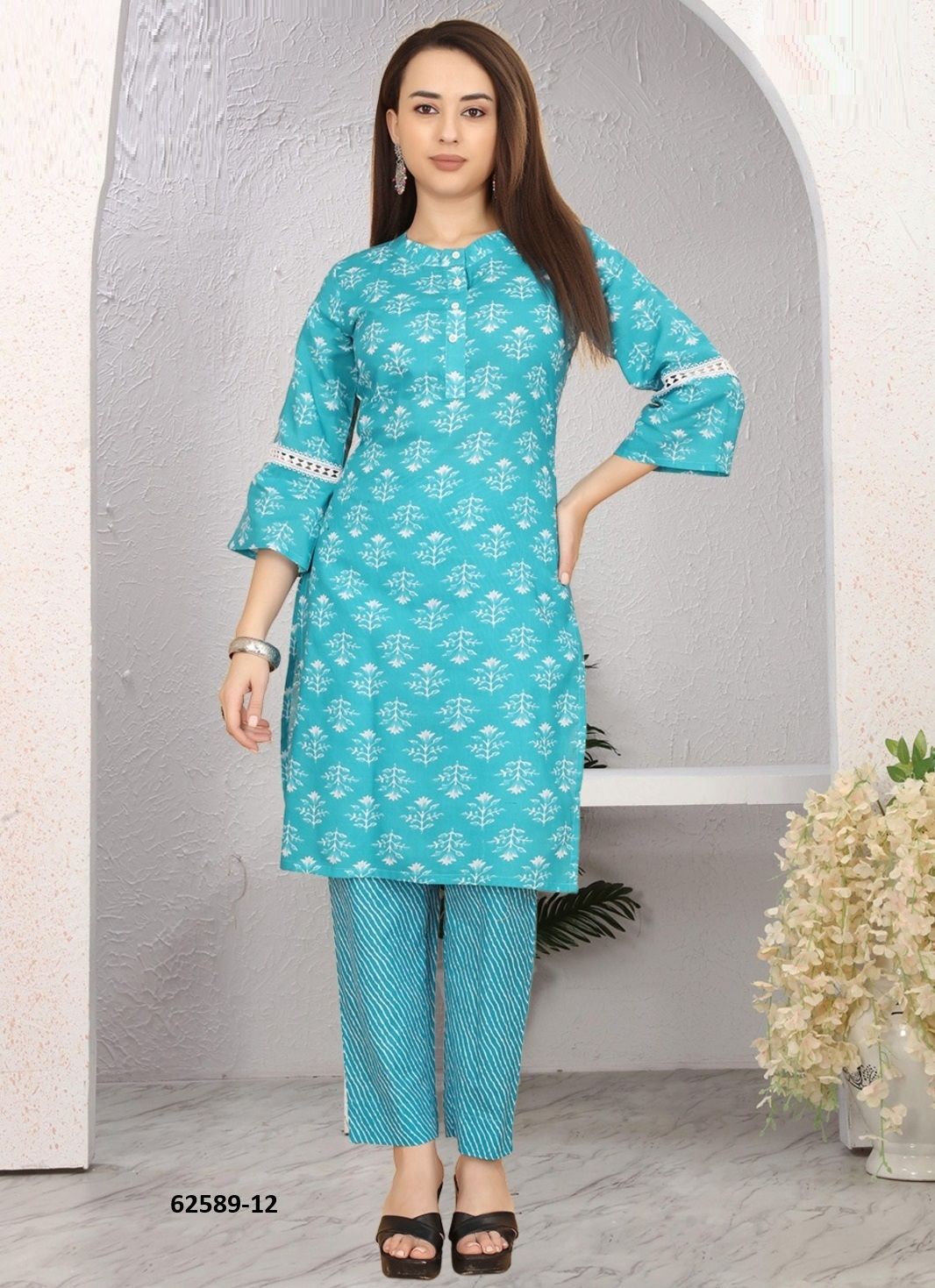 SINDHUJA - Catalog # 62589 (Set of 2 Tops With Bottoms) by Chansi Trendz