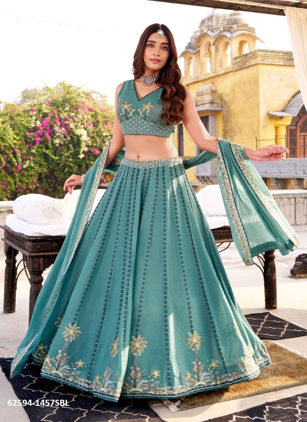 SAMAIRA - Catalog # 62594 (Set of 4 Semi-Stitched Lehengas) by Meheriya SAMAIRA - Catalog # 62594 (Set of 4 Semi-Stitched Lehengas) by Meheriya