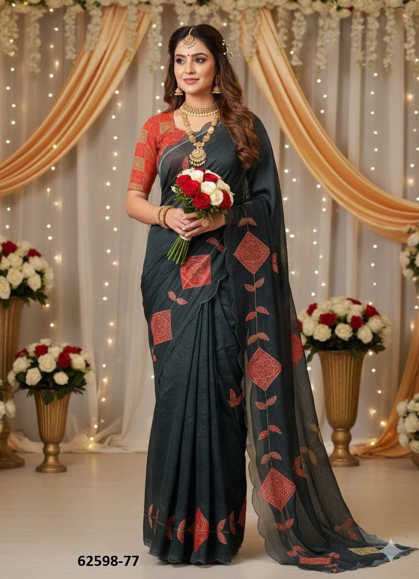 SUDHATA - Catalog # 62598 (Set of 3 Sarees) by Jagraasa SUDHATA - Catalog # 62598 (Set of 3 Sarees) by Jagraasa