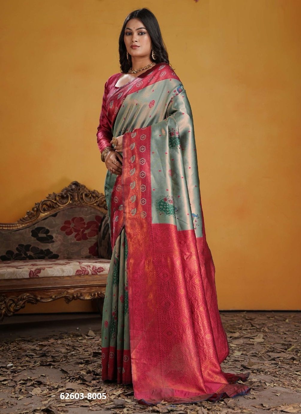 NIKITA - Catalog # 62603 (Set of 6 Sarees) by 3-Of Sarees