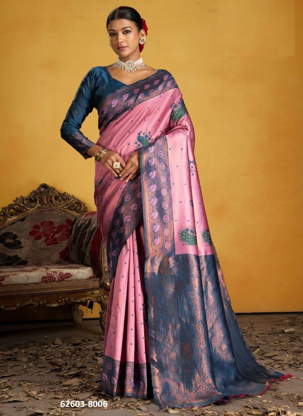 NIKITA - Catalog # 62603 (Set of 6 Sarees) by 3-Of Sarees
