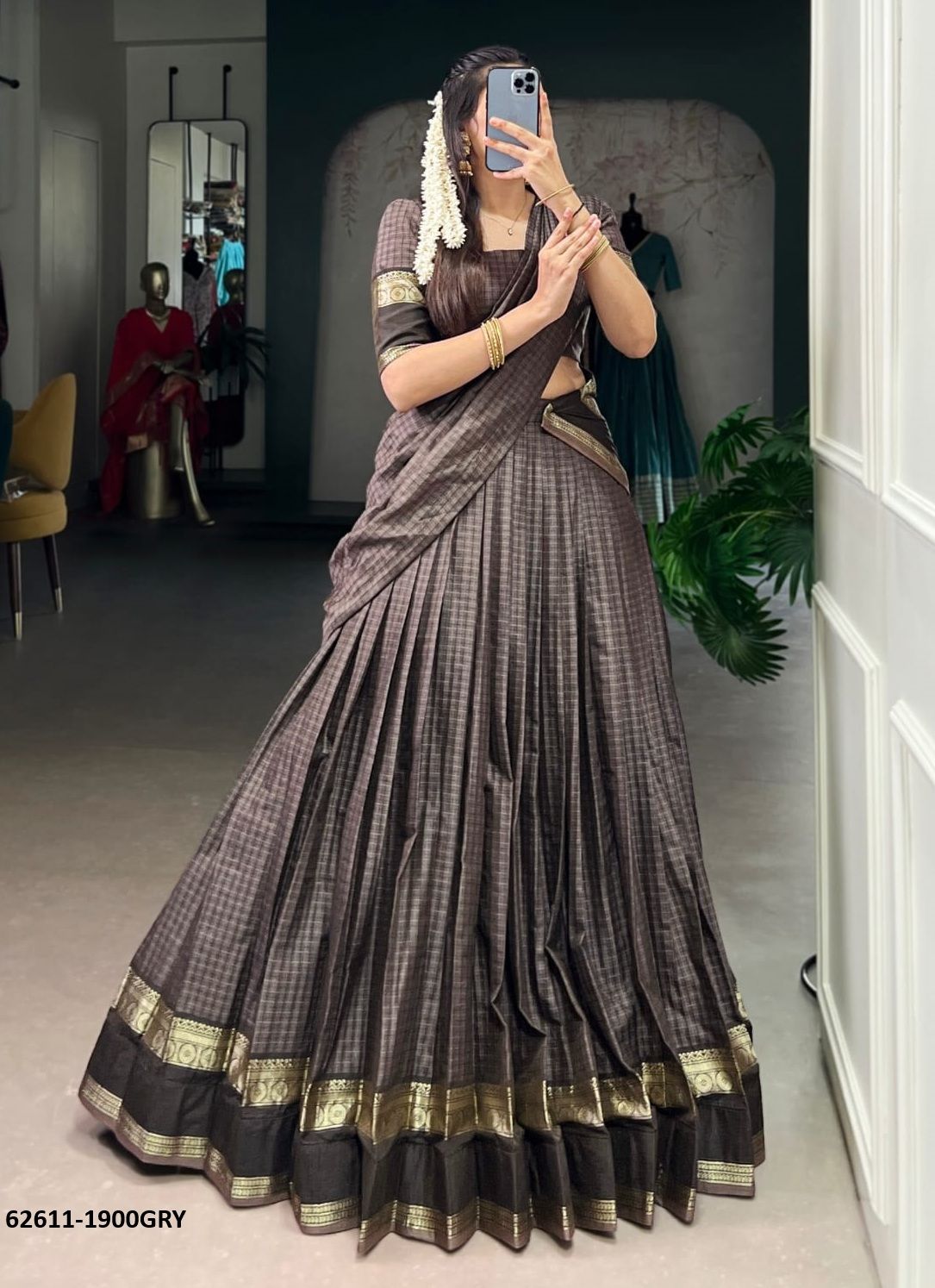 SWASTHIKA - Catalog # 62611 (Set of 4 Semi-Stitched Lehengas) by Aabharan SWASTHIKA - Catalog # 62611 (Set of 4 Semi-Stitched Lehengas) by Aabharan