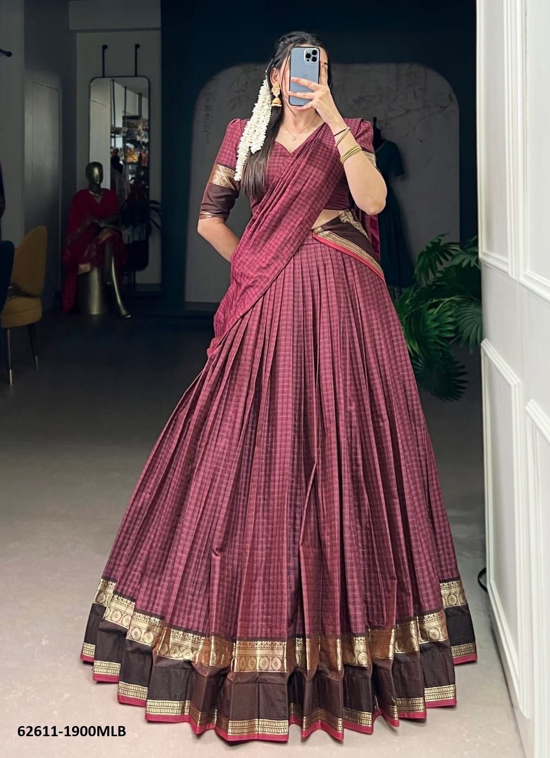 SWASTHIKA - Catalog # 62611 (Set of 4 Semi-Stitched Lehengas) by Aabharan SWASTHIKA - Catalog # 62611 (Set of 4 Semi-Stitched Lehengas) by Aabharan