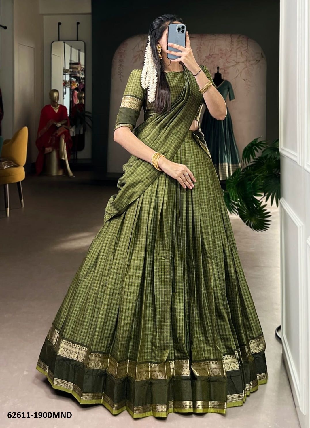 SWASTHIKA - Catalog # 62611 (Set of 4 Semi-Stitched Lehengas) by Aabharan SWASTHIKA - Catalog # 62611 (Set of 4 Semi-Stitched Lehengas) by Aabharan