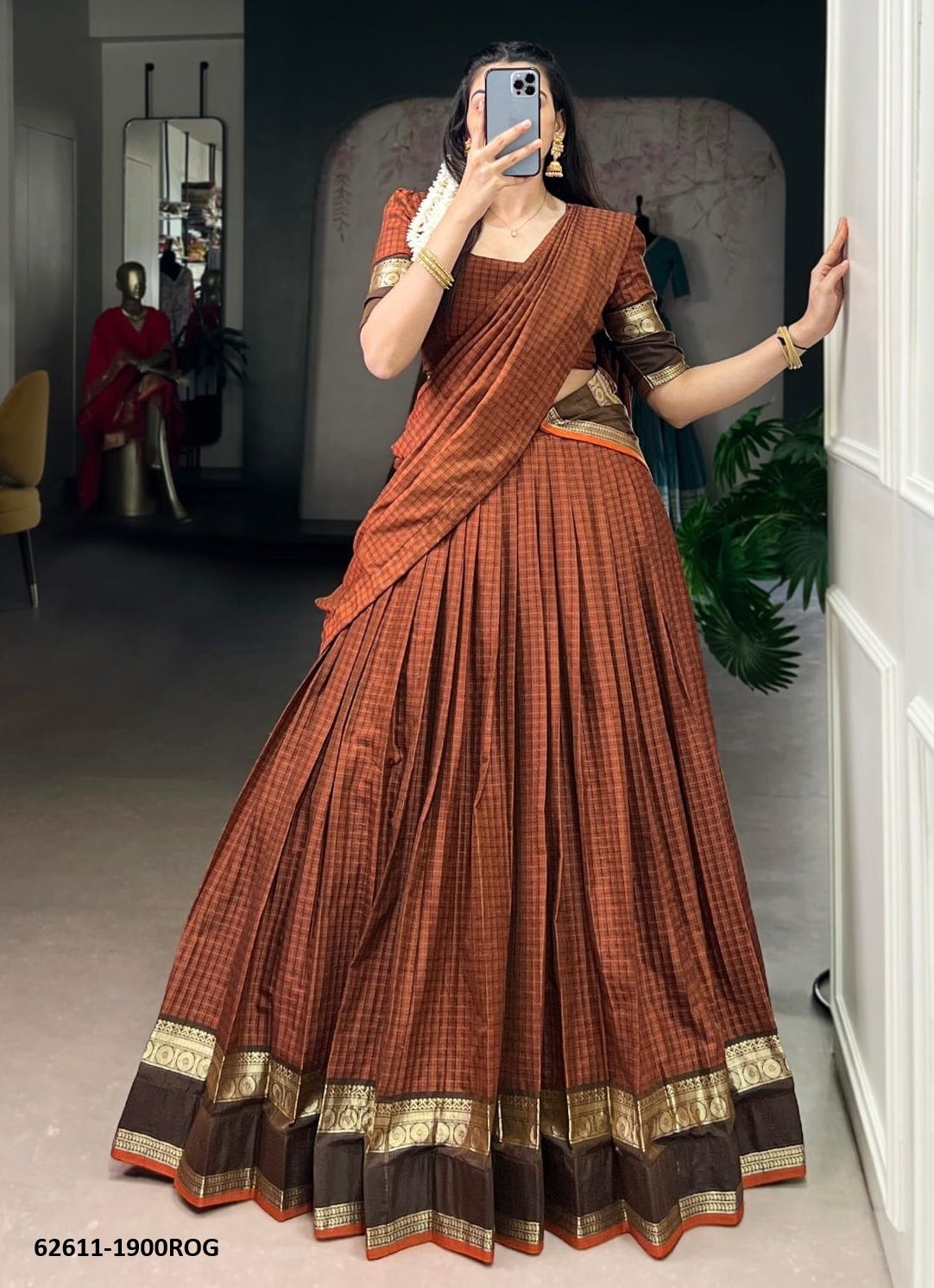 SWASTHIKA - Catalog # 62611 (Set of 4 Semi-Stitched Lehengas) by Aabharan SWASTHIKA - Catalog # 62611 (Set of 4 Semi-Stitched Lehengas) by Aabharan