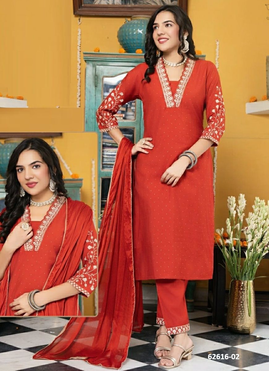 ZIL - Catalog # 62616 (Set of 6 Readymade Salwar Suits) by Kaya Ahmedabad