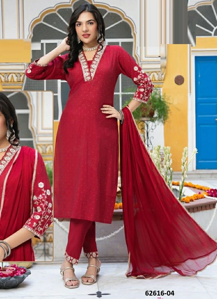 ZIL - Catalog # 62616 (Set of 6 Readymade Salwar Suits) by Kaya Ahmedabad
