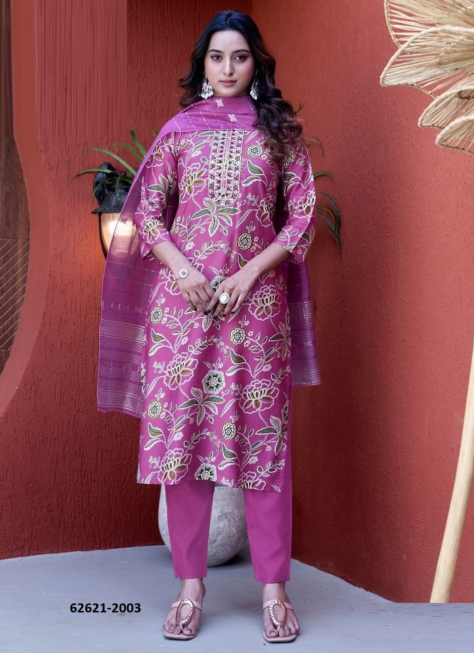 ROMANIYA 2 - Catalog # 62621 (Set of 6 Readymade Salwar Suits) by Diya Trendz