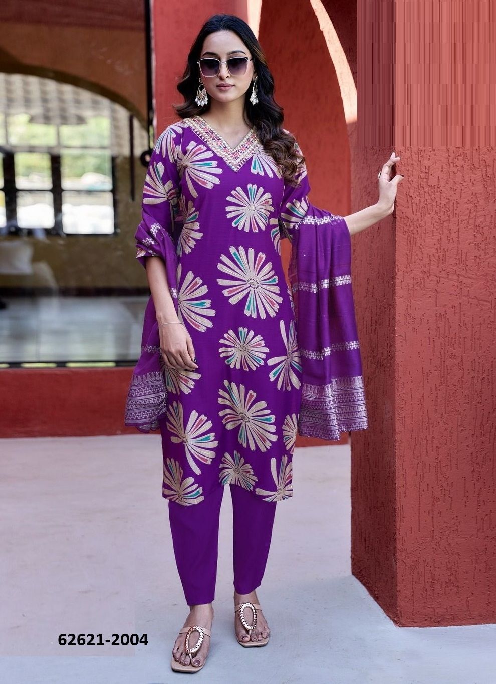 ROMANIYA 2 - Catalog # 62621 (Set of 6 Readymade Salwar Suits) by Diya Trendz