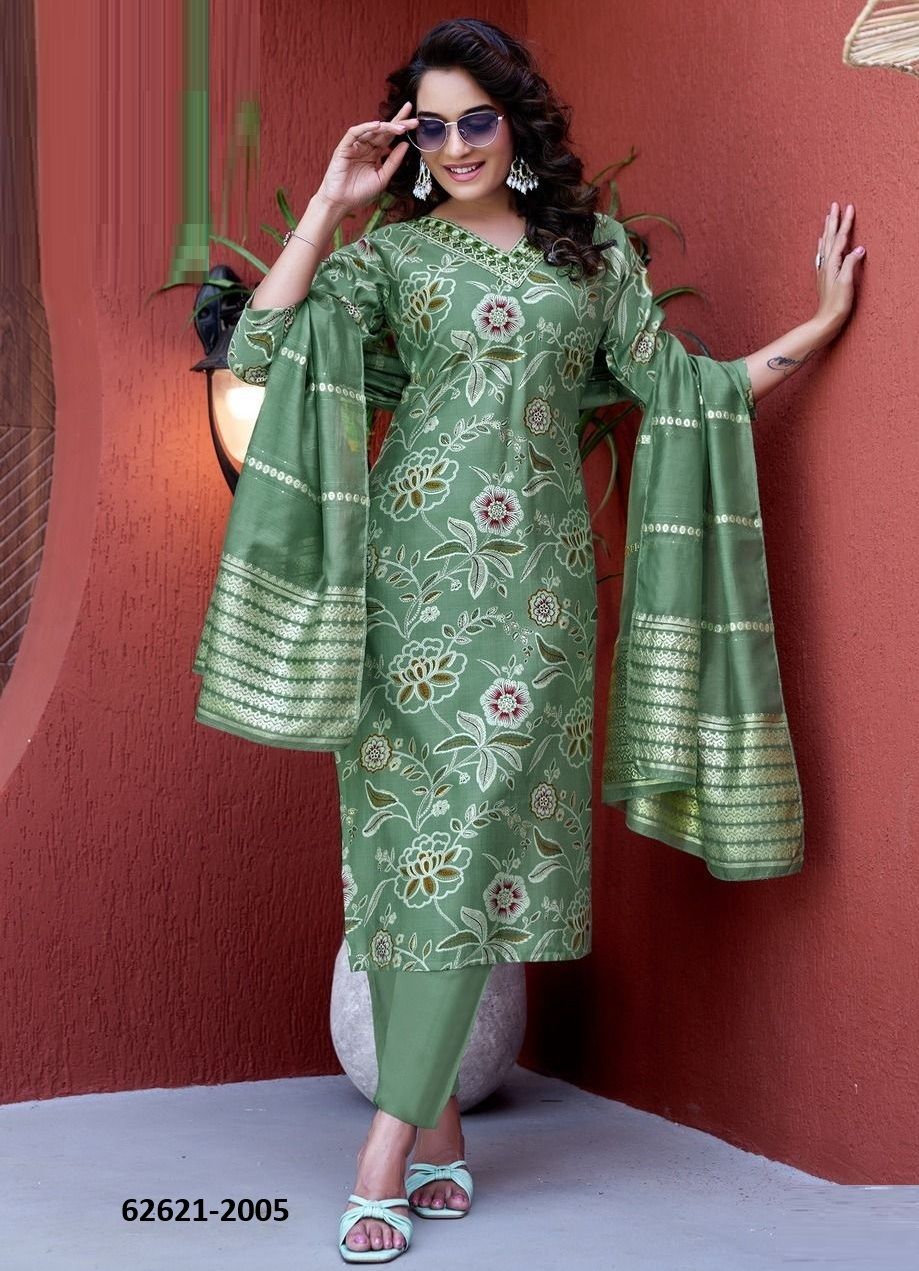 ROMANIYA 2 - Catalog # 62621 (Set of 6 Readymade Salwar Suits) by Diya Trendz