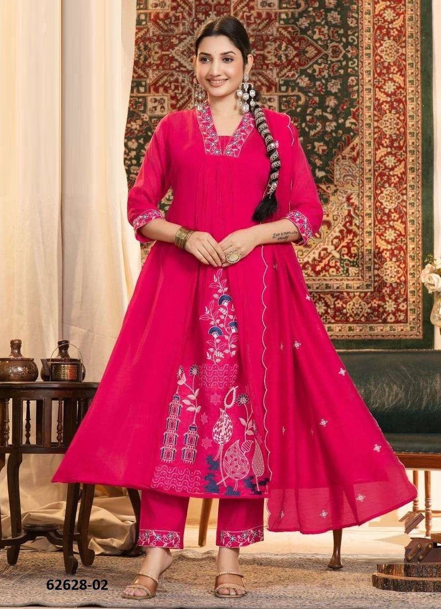 CRSYTAL - Catalog # 62628 (Set of 6 Readymade Salwar Suits) by Kaya Ahmedabad