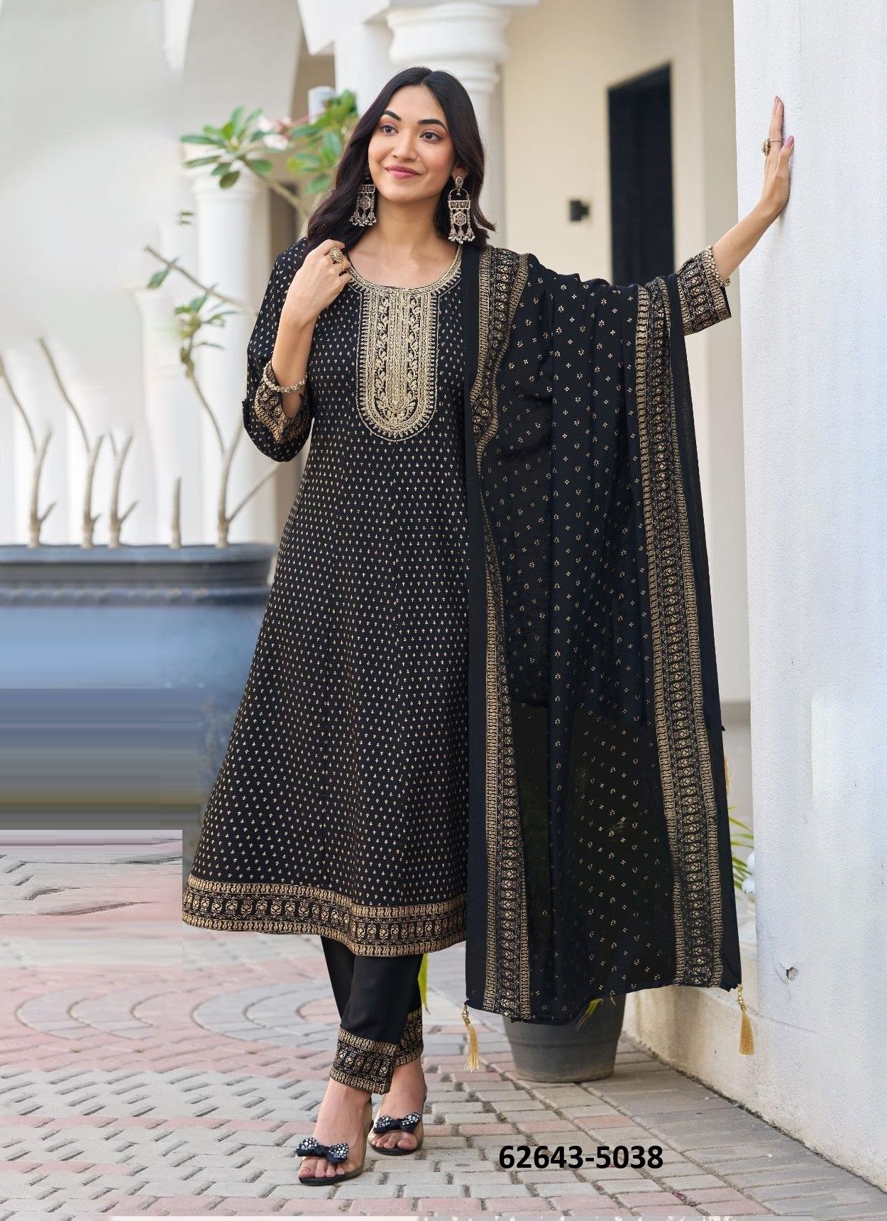 MALLAIKA - Catalog # 62643 (Set of 6 Readymade Salwar Suits) by Blue Hills