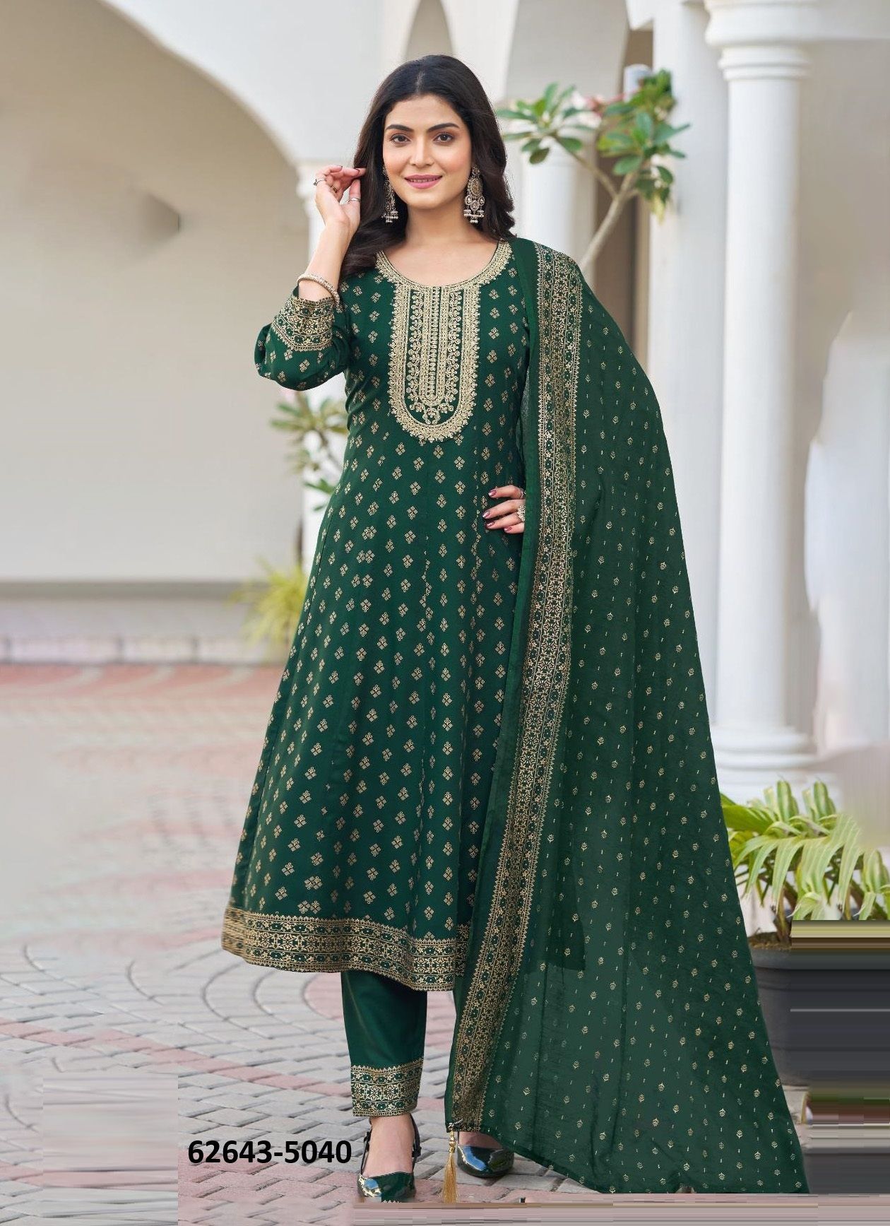 MALLAIKA - Catalog # 62643 (Set of 6 Readymade Salwar Suits) by Blue Hills