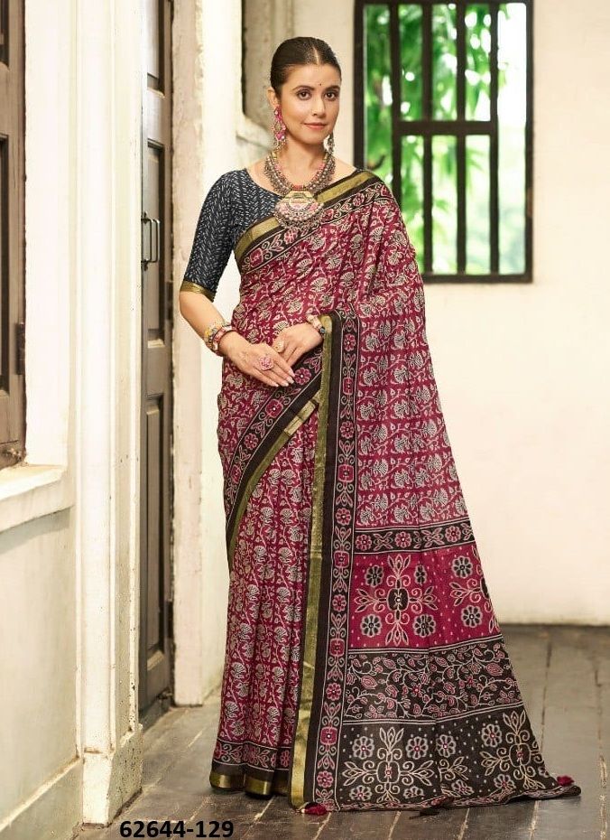 COTTON WITH ZARI - Catalog # 62644 (Set of 9 Sarees) by DESI MUSE COTTON WITH ZARI - Catalog # 62644 (Set of 9 Sarees) by DESI MUSE