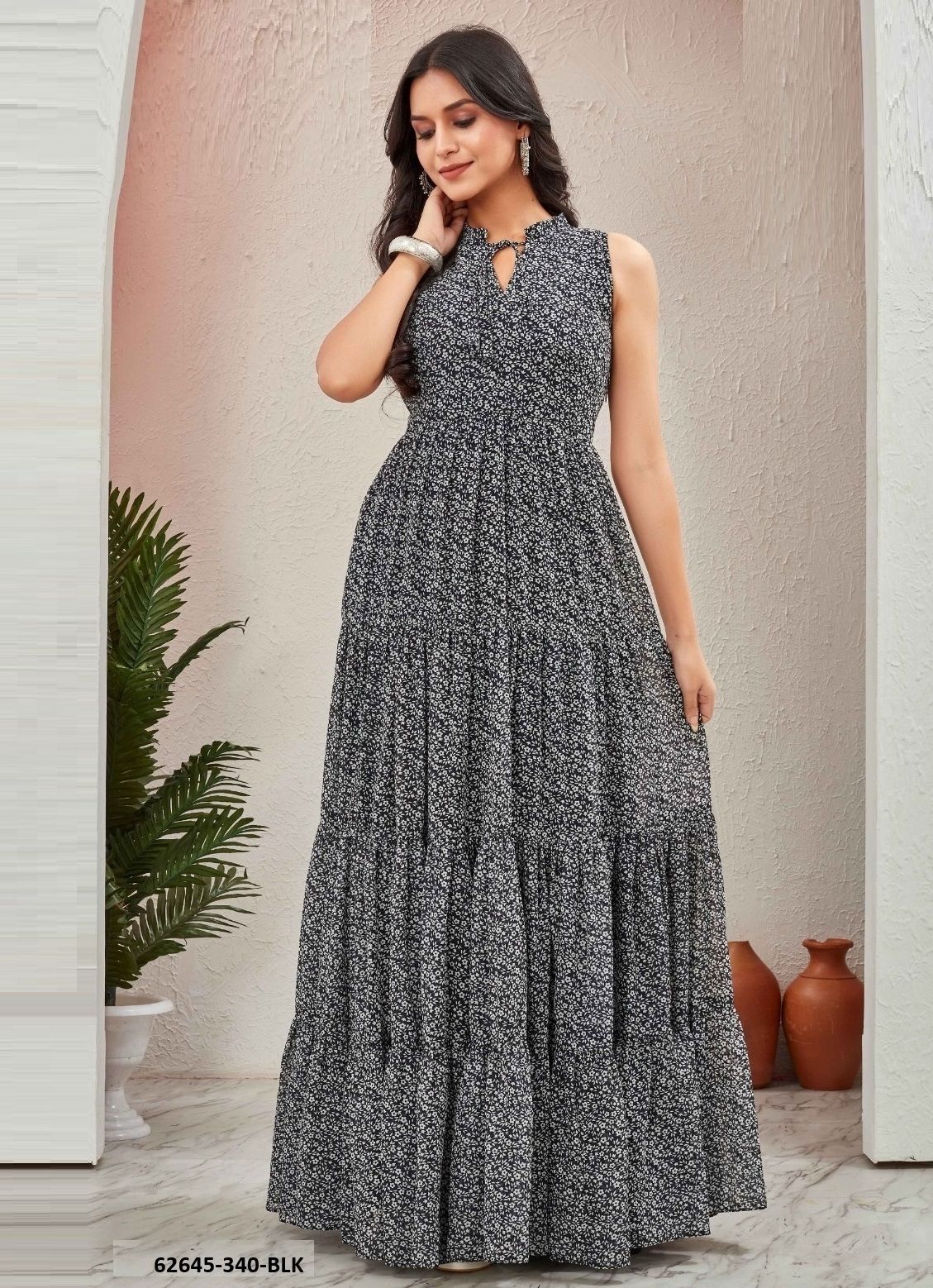 GRASSY - Catalog # 62645 (Set of 4 Readymade Gowns) by Chansi Trendz GRASSY - Catalog # 62645 (Set of 4 Readymade Gowns) by Chansi Trendz