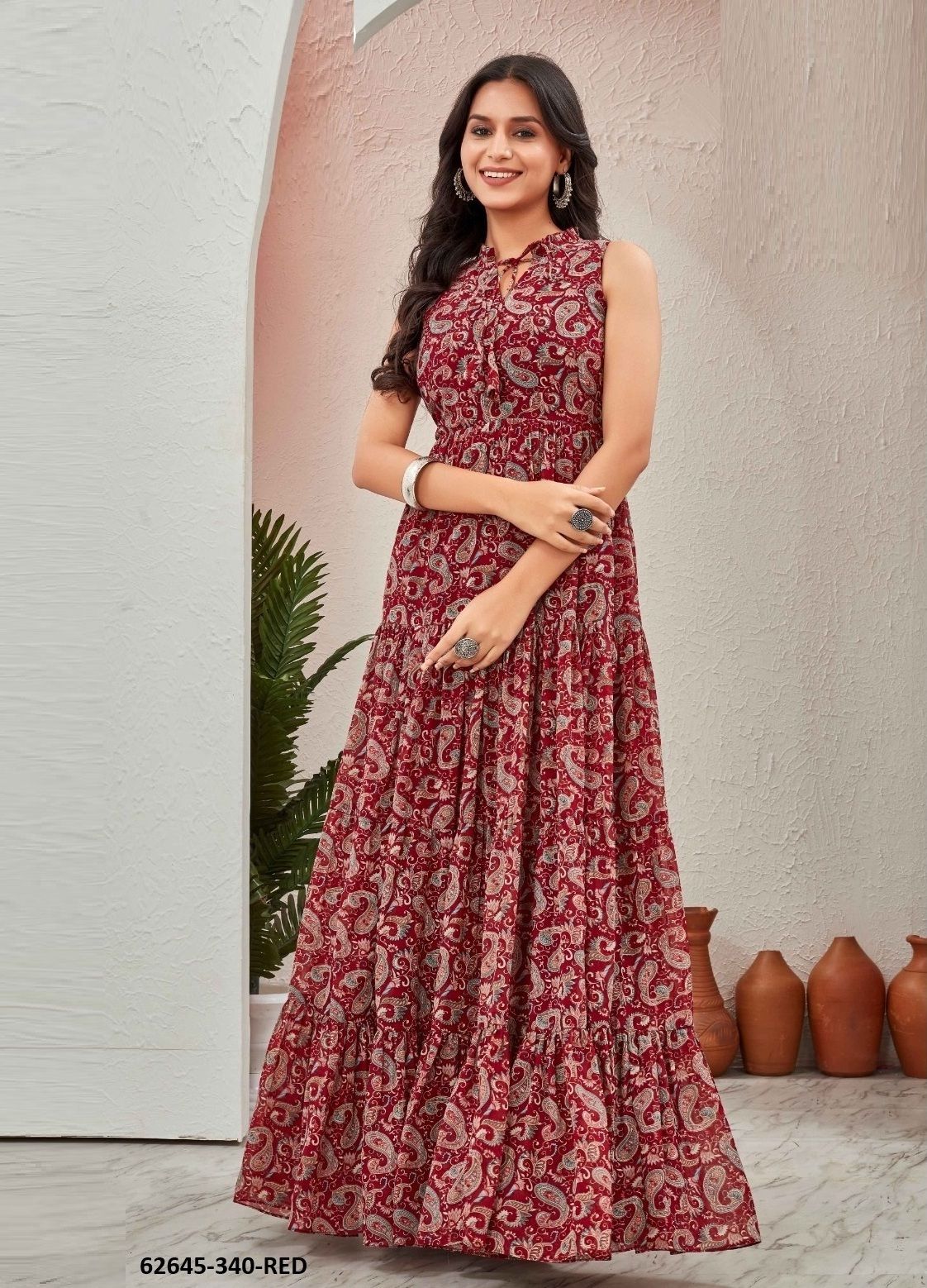 GRASSY - Catalog # 62645 (Set of 4 Readymade Gowns) by Chansi Trendz GRASSY - Catalog # 62645 (Set of 4 Readymade Gowns) by Chansi Trendz
